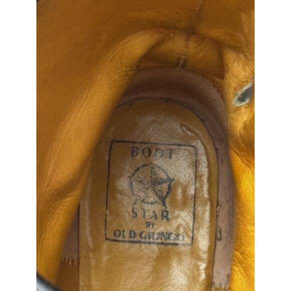 Old Gringo Boot Star Wome's Black Biker Engineer Cowboy Size 7.5B - Picture 10 of 13